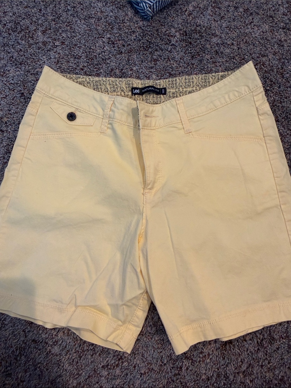 Lee Women's Light Yellow Bermuda Shorts